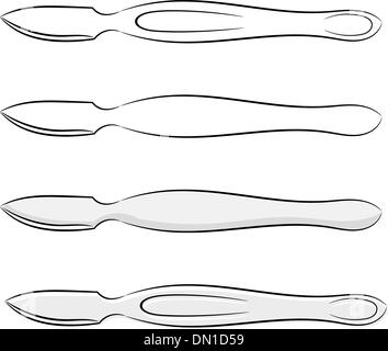 Cartoon medical scalpel. eps10 Stock Vector