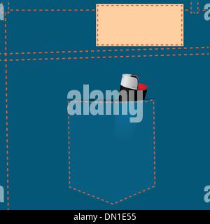 Lighter in pocket Stock Vector