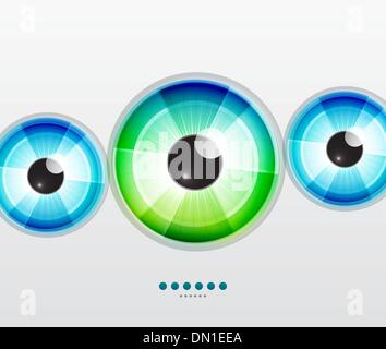 Abstract techno eye. Vector illustration Stock Vector