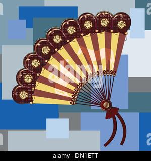 hand fan Stock Vector