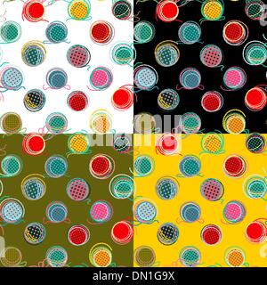 Colorful Seamless Yarn Balls Pattern Stock Vector