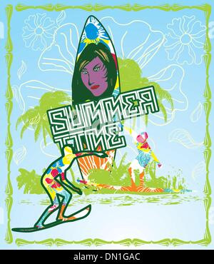 pacific surfer vector graphic design Stock Vector Image & Art - Alamy