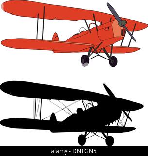 Old airplane Stock Vector