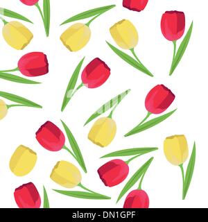 seamless pattern with tulips Stock Vector