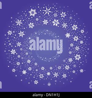 Snowflakes spiral Stock Vector