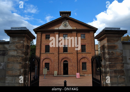 Sydney City Hyde Park Barracks Museum is a brick building and compound designed by convict architect Franc Stock Photo