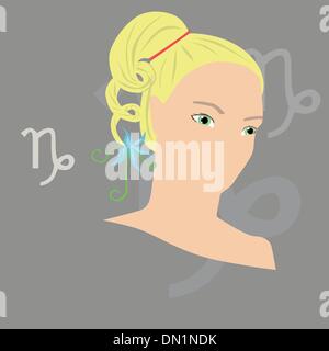 Capricorn zodiac sign Stock Vector