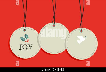 Christmas hang tags sale elements set Stock Vector
