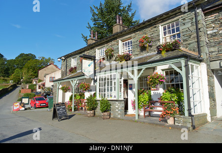 Three Shires Inn, a traditional English country pub in the Lake District, England, UK. Stock Photo