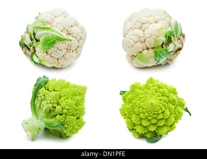 Cauliflower and broccoli Stock Photo