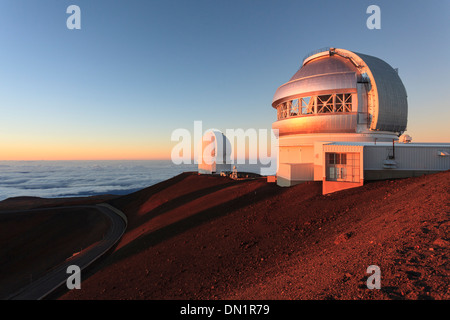 USA, Hawaii, The Big Island, Mauna Kea Observatory (4200m) Stock Photo