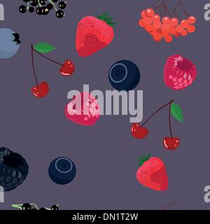 seamless pattern with berries Stock Vector