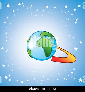 Travel around the globe - flying airliner Stock Vector Image & Art - Alamy