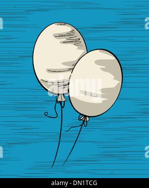 White balloons Stock Vector