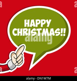 Happy christmas sticker bubble Stock Vector