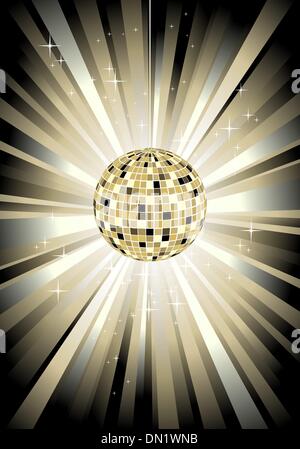 Gold Disco Ball Vector. Dance Club Retro Party Classic Light Element.  Mirror Ball. Isolated On White Background Illustration 17367800 Vector Art  at Vecteezy