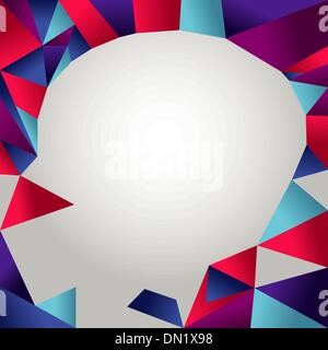 Isolated social bubble over origami backdrop Stock Vector