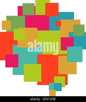 Pixelated diversity speech bubble Stock Vector