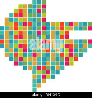 Pixelated diversity speech bubble Stock Vector