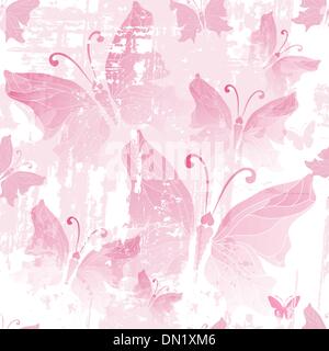 Seamless pink grunge pattern Stock Vector