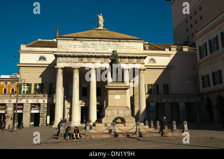 Piazza de Ferrari square Genoa Liguria region Italy Europe Stock Photo