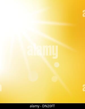 beauty Summer background with a magnificent summer sun burst with lens flare Stock Vector