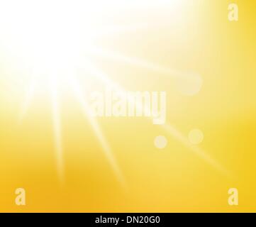 beauty Summer background with a magnificent summer sun burst with lens flare Stock Vector