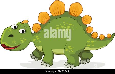 funny dinosaur cartoon Stock Vector