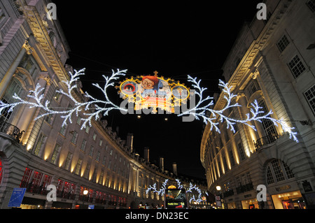 Christmas Lights Upper Regent Street London England Stock Photo