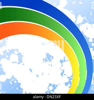 Vector illustration of rainbow in the sky Stock Vector