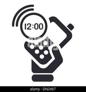 Vector illustration of isolated time phone icon Stock Vector