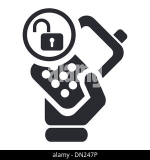 Vector illustration of isolated unlocked phone icon Stock Vector