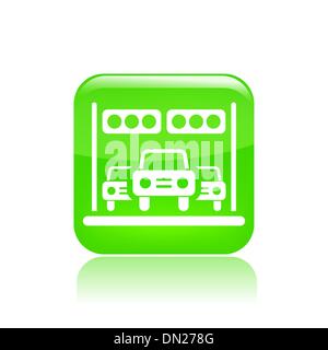 Vector illustration of single race car icon Stock Vector