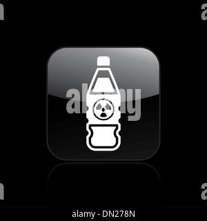 Vector illustration of isolated nuclear bottle icon Stock Vector