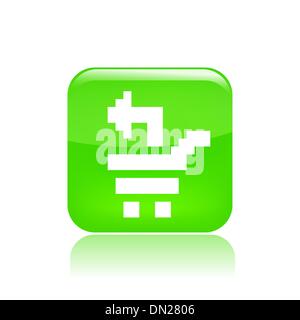 Vector illustration of pixel computer icon Stock Vector