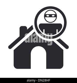 Vector illustration of single home thief icon Stock Vector