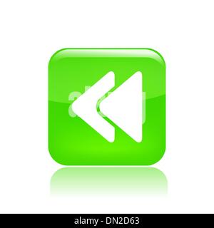 Vector illustration of  isolated rewind icon Stock Vector