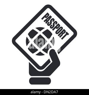 Vector illustration of single passport icon Stock Vector