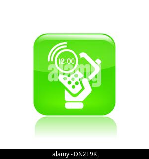 Vector illustration of single  time phone icon Stock Vector
