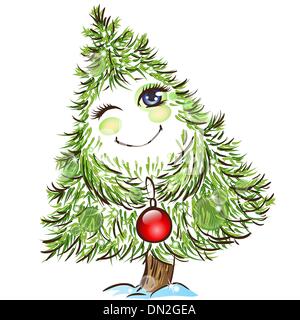 Cute little christmas tree Stock Vector