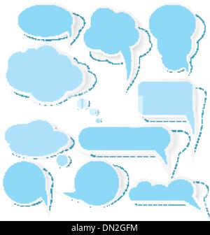 Speech bubble stickers vector Stock Vector