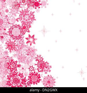 New Year pink wallpaper with snowflakes Stock Vector Image & Art - Alamy
