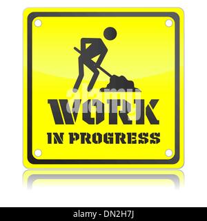 Vector illustration of isolated work in progress icon Stock Vector