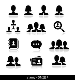 Man woman user vector icons set Stock Vector Image & Art - Alamy