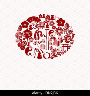 Chinese New Year of the Snake Stock Vector