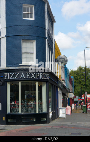 Pizza Express Italian restaurant in Kennington Road. Stock Photo