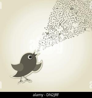 Musical bird Stock Vector