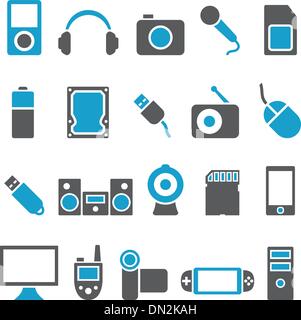 Set vector icons electronics and gadgets Stock Vector
