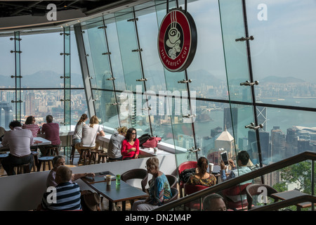 Coffee Bar and Lookout, The Peak, Hong Kong Stock Photo