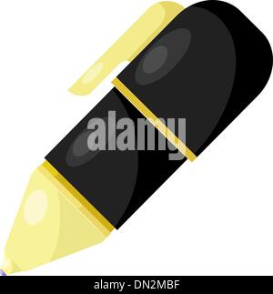 Office pen ballpoint isolated symbol in black and white Stock Vector ...